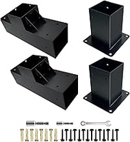 DEVALLEY 3-Way Pergola Bracket Kits,T-Shaped Brackets & Post Achors for 4 x 4 (Actual:3.5" x 3.5") L