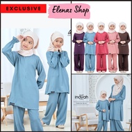 Blouse Muslimah by HASNURI Suit Inayah Kids Set Baju dan Seluar Budak Perempuan Kids Sedondon Ibu Anak Blue Red Pink