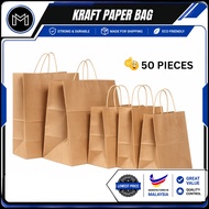 ( 50pcs )  HANGER PAPER BAG PAPER BAG WITH HANDLE GIFT BAG PAPER BAG
