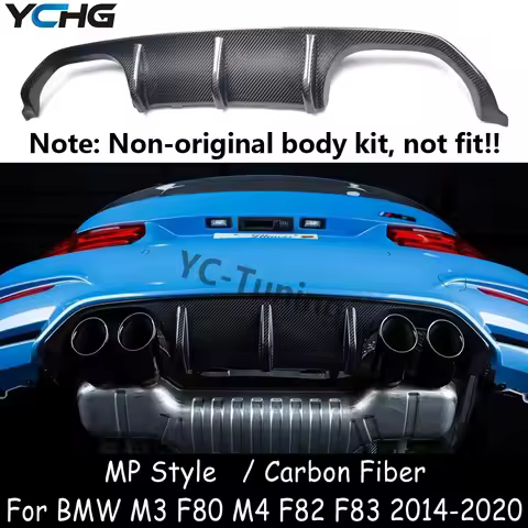 M3 F80 M4 F82 MP Style Carbon Fiber Rear Bumper Diffuser Lip For BMW M3 F80 M4 F82 F83 Carbon Rear D