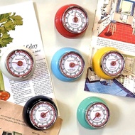 DULTON Retro Magnetic Kitchen Timer 55-Minute Manual Dial Cooking Timer 3 Colors