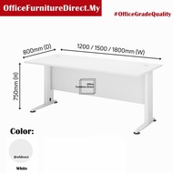 120x80cm 150x80cm 180x80cm H White Office Table HT 128 158 188 (Deliver Ground Floor)