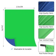 doperfect1-SG Andoer 5x7ft Green Screen Blue Backdrop Double-Sided Chromakey Background Photography 
