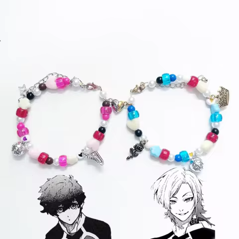Michael Kaiser & Alexis Ness Inspired Matching Bracelets - Blue Lock Handmade BFF/Couple Jewelry, Cu