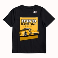 KARIMAKE Unisex Children's Distro T-Shirt Car Print PORSCHE RWB RAUH WELT BEGRIFF