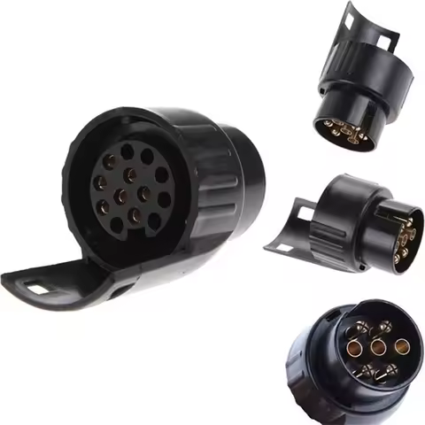 7 Pin To 13 Pin Plug Adapter Trailer Connector 12V Towbar Towing Waterproof Plugs Socket Adapter Car