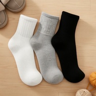 12-Pack Mid-Crew/High-Top Socks, Size 39-43, Choose 3/6/12 Pairs 12-Pek Stokin Mid-Crew/High-Top 39-
