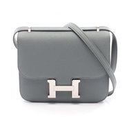 【二手】愛馬仕 (Hermes) Constance 3 Mini 杏仁綠皮革單背包，女士款，二手