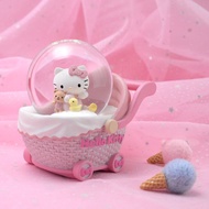 Hello Kitty  Baby Carriage 水晶球音樂盒