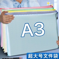 A3 File Bag V6XT Beg Lukisan Organizer Transparenan Grid Besar Tahan Air A3 Beg Lukisan Plastik Fail