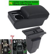For PEUGEOT 206 Armrest Box For PEUGEOT 206 Car Armrest Box Double-Layer Center Storage Box Retrofit