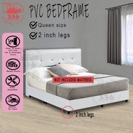 5ft Queen Bedframe/Divan/5 Kaki Katil/5尺床架/PVC White/Warna Putih