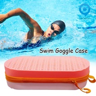 [LAG] Swimming Goggle Silicone Case Double-sided Breathable Drainage Holes Shockproof Large Capacity Portable Travel Swim Glasses Carrier Bag Storage Box