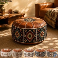 LINDW99NX Ottoman Pouf, Large Opening Fillable Design Footstool Cover,  PU Leather Water Resistant B