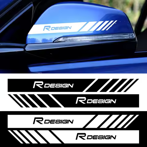 Car Rearview Mirror Waterproof Reflective PVC DIY Decortion Stickers For Volvo XC90 XC60 V90 V40 V50