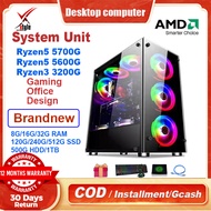 CPU Unit Only AMD Desktop Ryzen 5 5600G Gaming PC Ryzen3 3200G with DDR4 16GB RAM 512GB SSD Full Set