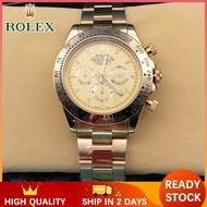 ROLEX Daytona Watch For Men Women Pawanble Original Analog Water Proof Stainless Steel Two Tone Gold