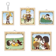 Game Eren Yeager Erwin Smith Levi Ackerman Mikasa Keychain Doll Anime Acrylic Keyring for Gift