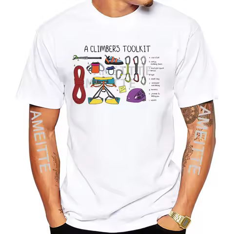 A Climbers Toolkit Classic T-Shirt Rock Climbing Mountain Climber Bouldering T-Shirt Men Climb Sport