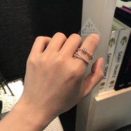 A apm Monaco Counter Daigou Time to Run Ring Transfer Ring Ring Silver Finger Ring Female Light Luxu