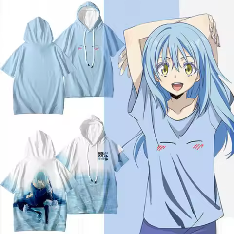 That Time I Got Reincarnated As A Slime 3D Print Oversized T Shirt Rimuru Tempest Cosplay Summer Sho