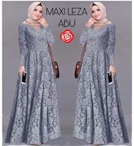 MAXI JUMBO LEZA Gamis Terbaru 2021 Modern Lebaran Baju Muslim Wanita