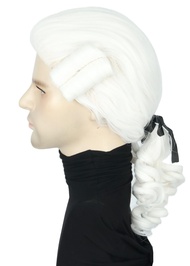 Men or Women Colonial Historical Judge Costumes Wig White Halloween Party Wigs