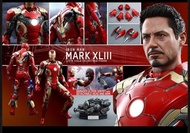Hot toys 1：4  iron man 鐵甲奇俠  mk 43 連展示盒 QS005