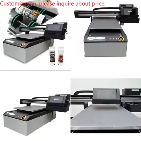 Hot saleInkjet UV printer Lclm, CMYK, 6colors 60*90CM flatbed UV printer with heads A1 UV DTF printe