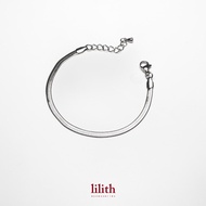 Lilith- Stainless Steel Herringbone Bracelet Flat Snake Chain Bracelet