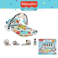 Fisher-Price Glow And Grow Kick & Play Piano Gym Baby Playmat With Musical Learning Toy Blue