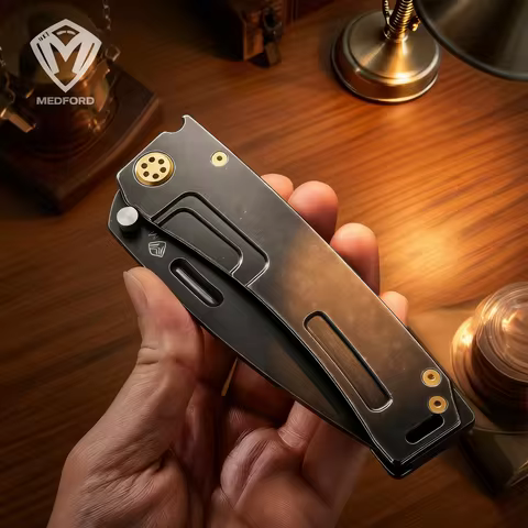 Medford--Type Heavy-duty Folding Knife, Portable Camping and Adventure Emergency Outdoor Knife, Shar