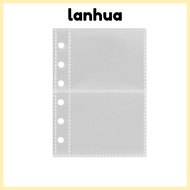 LANHUA Photocard Binder Sheets, PP Acid Free A7 Multiple Pockets Sleeve, Inner Page Card Binder Tran