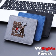 99 Nights in the Forest Wallet Cartoon Printing Wallet Canvas Wallet Student Zipper Wallet with Bank