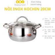 REICHMANN KOCHIN 20cm stainless steel pot, 20cm pot, 3-layer stainless steel pot, 20cm induction coo
