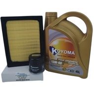 A649# PERODUA ATIVA 1.0 TURBO OIL FILTER + AIR FILTER + KOYOMA 5W40 FULLY SYNTHETRIC ENGINE OIL