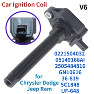 Car Ignition Coil 0221504032 UF648 05149168AI for Chrysler Dodge Jeep Ram V6 2505484816 GN10616 36-8