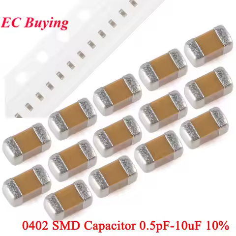 100Pcs/50pcs 0402 SMD Chip Multilayer Ceramic Capacitor 0.5pF 10uF 47pF 100pF 470pF 1nF 15nF 100nF 0