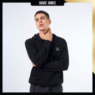 DAVIE JONES เสื้อฮู้ดดี้ Logo Regular Fit Hoodie PU0036 สีดำ