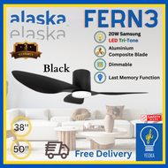 [YEOKA LIGHTS AND BATH] ALASKA FERN3 46/52 Inch DC Motor Ceiling Fan With 3 tone LED Light and Remot