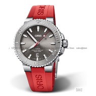 ORIS 0173377304153-0742466EB Men's Watch Aquis Date Relief Automatic Diver 43.50mm Rubber Strap Red *Original
