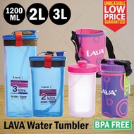 LAVA Water Bottle Tumbler Strip Straw Carry Bag 1200ml 2L 3L BPA FREE/Botol Air Minuman Dengan Beg