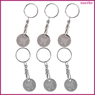 Shopping Cart Trolley Keyring Token Pendant Metal Keyrings naerke