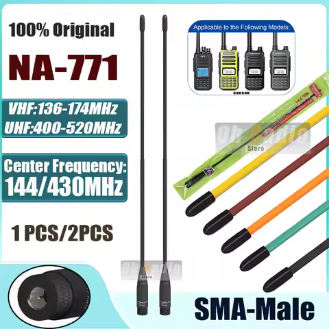 Original NAGOYA NA-771 Antenna SMA-Male VHF UHF 144/430MHz Soft Whip Antenna Compatible With TYT MD-