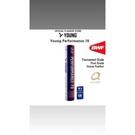 [YOUNG] PERFORMANCE 70 Tournament Grade Highest Quality Goose Feather Shuttlecock Badminton BWF