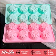 Jelly mold, Sunflower ice tray filled with 3D and 4D jelly