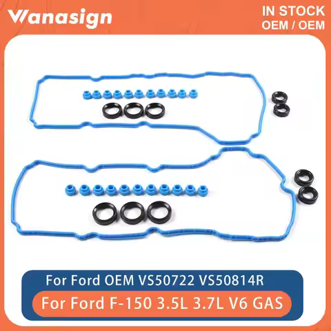 Engine Valve Cover Gasket Set Fit 3.5 3.7 L For Ford F-150 Edge Explorer Lincoln 3.5L 3.7L V6 GAS 20