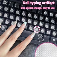 !!! Silicone Embossed Button Attach The Keyboard Long Nail Helper (1 Sheet 60 Buttons)
