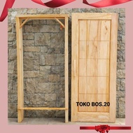 Kusen Dan Daun Pintu Kayu Mahoni Pintu Depan Pintu Kamar Pintu Kosan