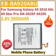 New Replacement Mobile Phone Battery 3.8V 3800mAh EB-BA920ABU for Samsung Galaxy A9 2018 A9s A9 Star